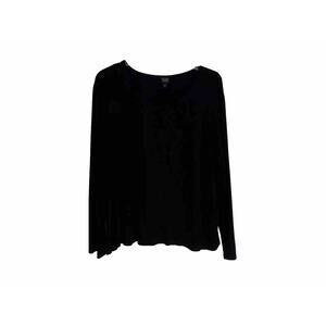 Eileen Fisher long sleeve black knit top size 3X Plus size